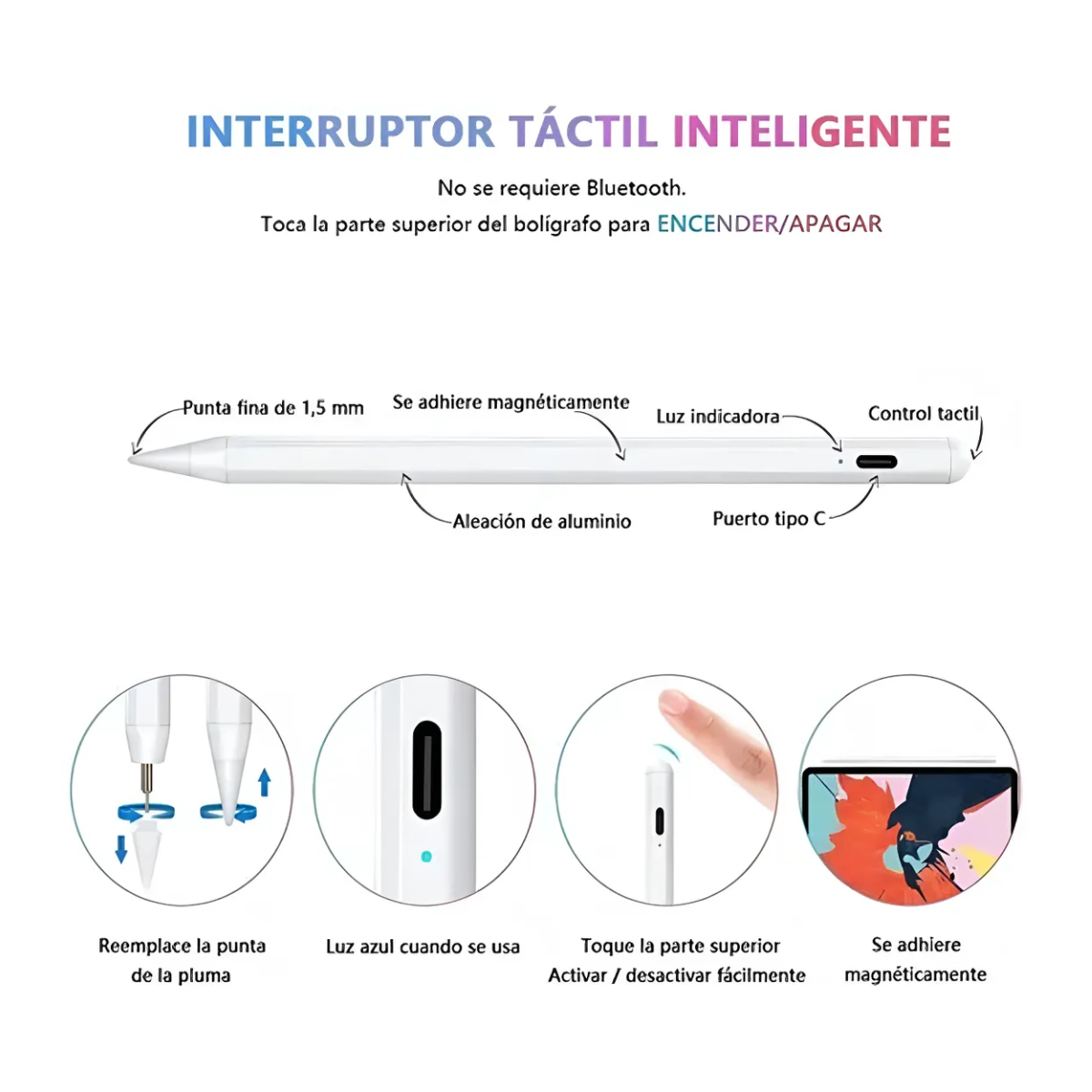Lapiz Táctil Stylus Universal Para Tablet iPad-3