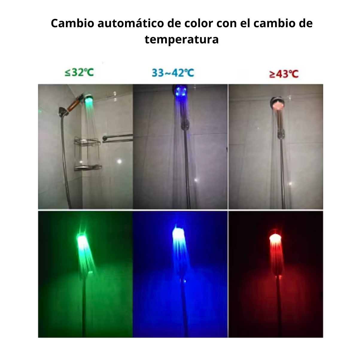 Cabezal Ducha Mango Luz Led Rgb Filtro Ahorro Purifica Agua-3