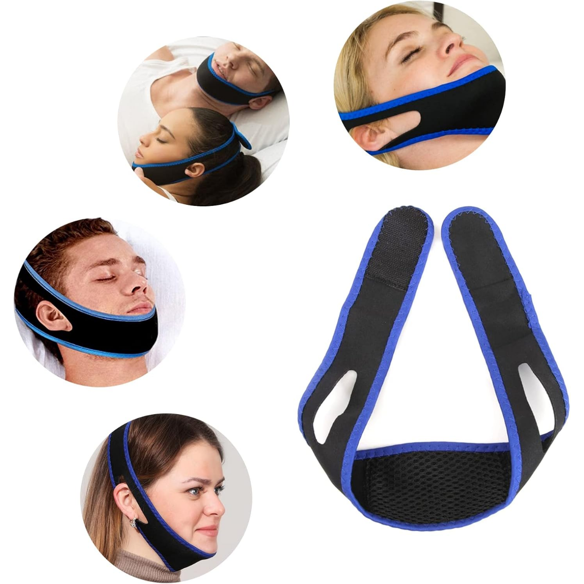 Banda Mentonera Anti Ronquidos Ajustable Mejora Sue o Unisex-3