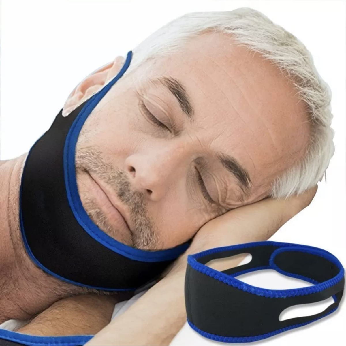 Banda Mentonera Anti Ronquidos Ajustable Mejora Sue o Unisex-4