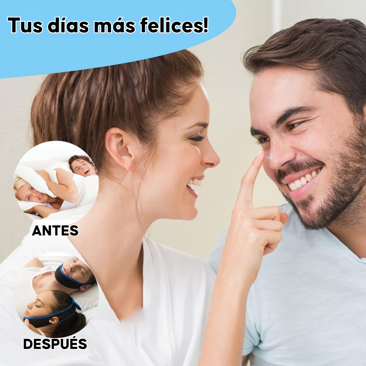 Banda Mentonera Anti Ronquidos Ajustable Mejora Sue o Unisex-5
