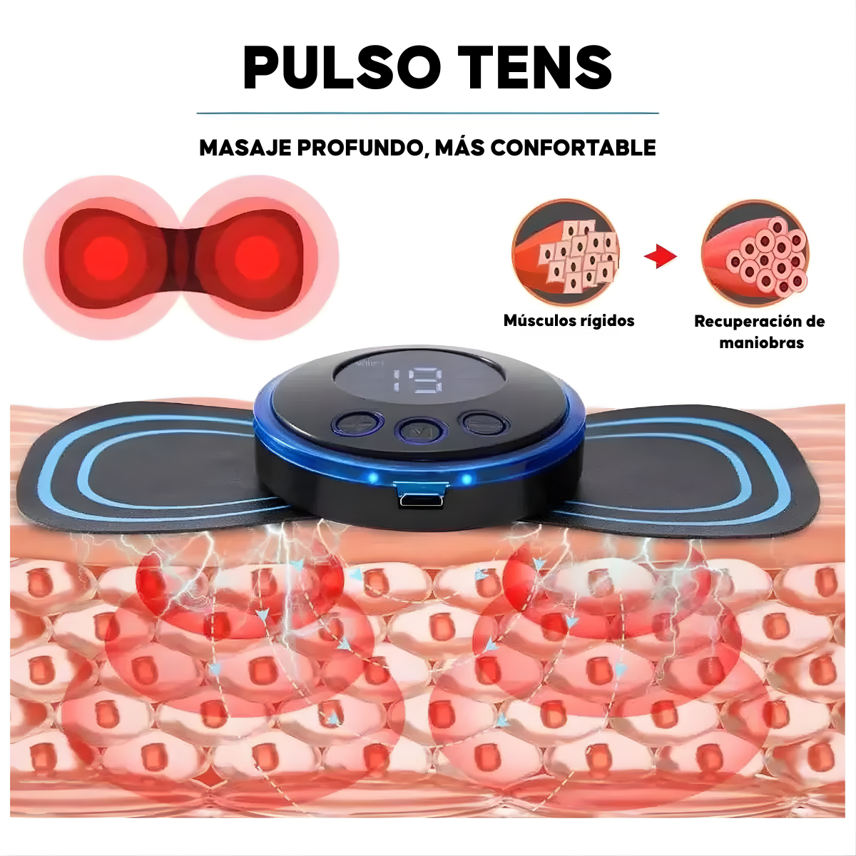 Mini Masajeador De Parche Cuello Espalda Electroestimulador-3