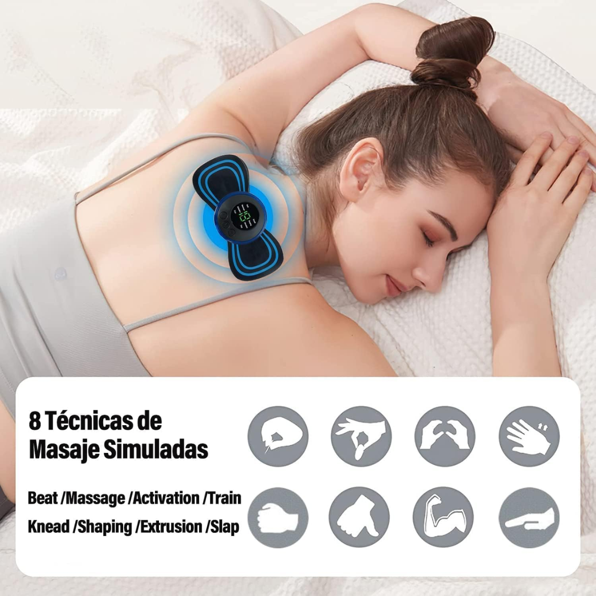 Mini Masajeador De Parche Cuello Espalda Electroestimulador-5