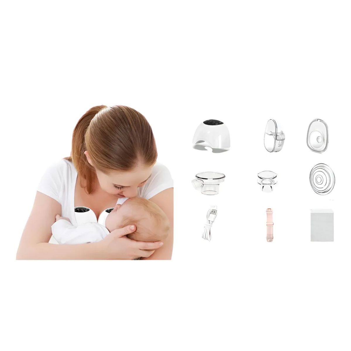 Extractor Leche Materna Inalámbrico Pantalla Digital 1 Copa-3