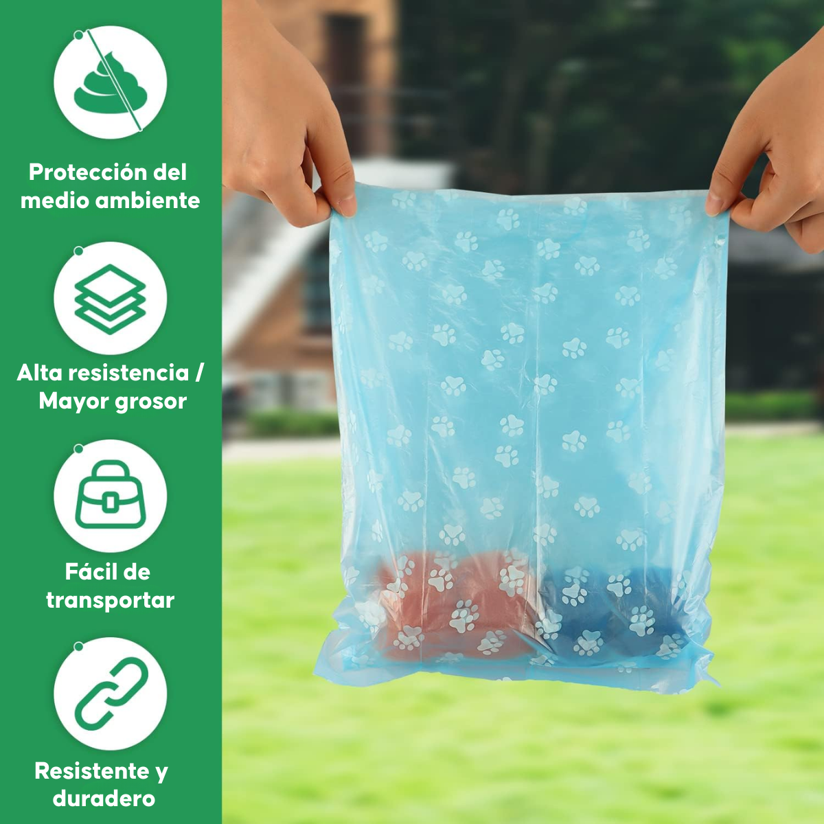 Pack 12 Rollos Bolsas Para Desecho Mascotas Dise o Huellas-2