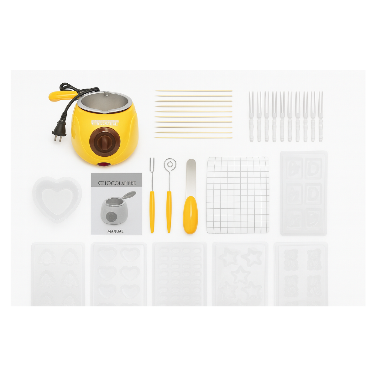 Kit Máquina Olla Fondue Para Derretir Chocolate + Accesorios-4