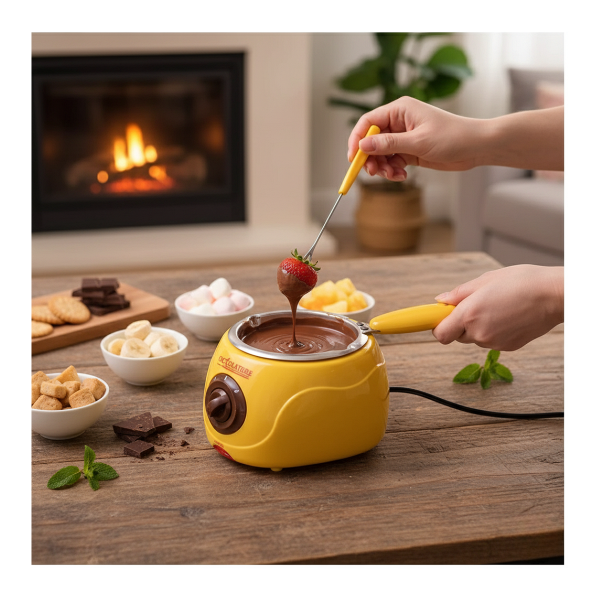 Kit Máquina Olla Fondue Para Derretir Chocolate + Accesorios-6