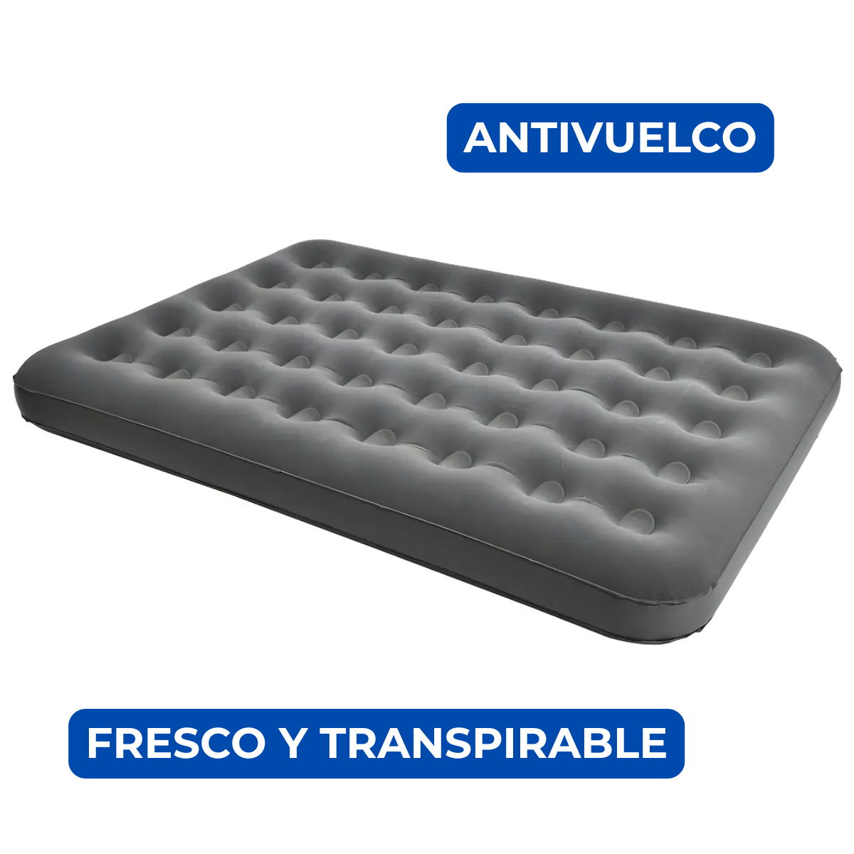Colchon Inflable Matrimonial 2 Plazas 191x137x22cm Camping-1