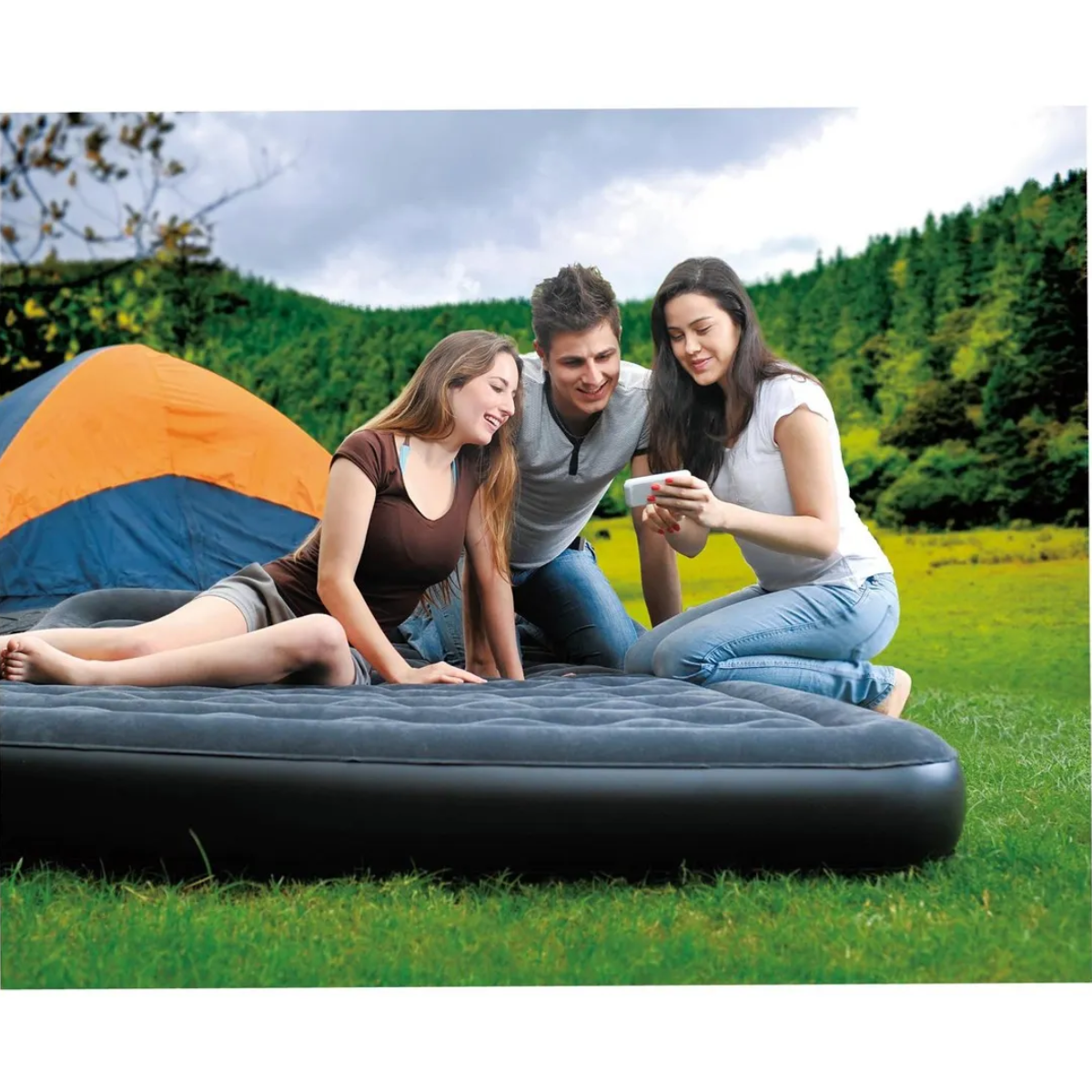 Colchon Inflable Matrimonial 2 Plazas 191x137x22cm Camping-5
