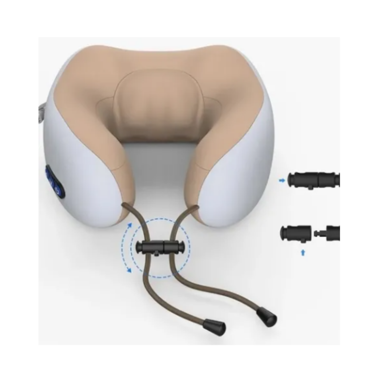 Almohada Cojin Masajeador Cuello Cervical Portátil Relajante-3