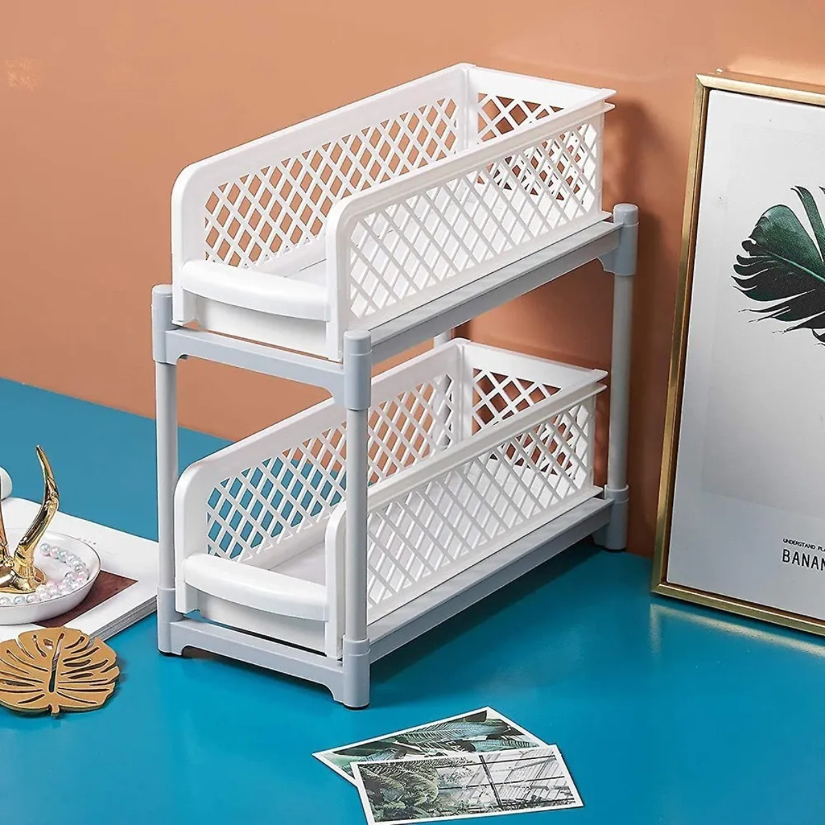 Organizador Estante Multiuso 2 Niveles Para Cocina Ba o-3