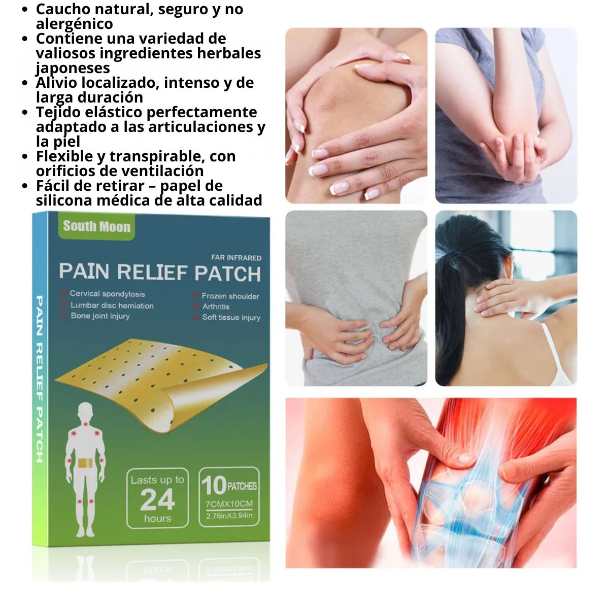 Pack 10 Parches Mentolados Alivio Dolor Muscular Articular-3