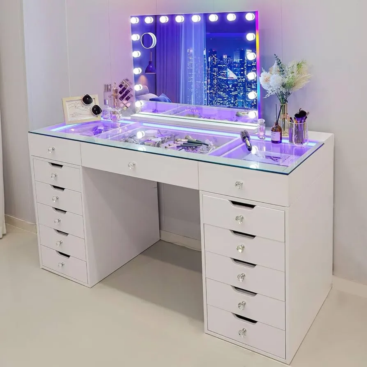 Pack 10 Luces Focos Led Espejo Vanity Luz Multicolor Blanca-3