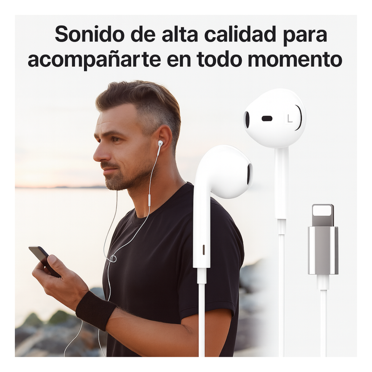 Audifonos Con Cable Lightning Para iPhone Irm Ir35-5