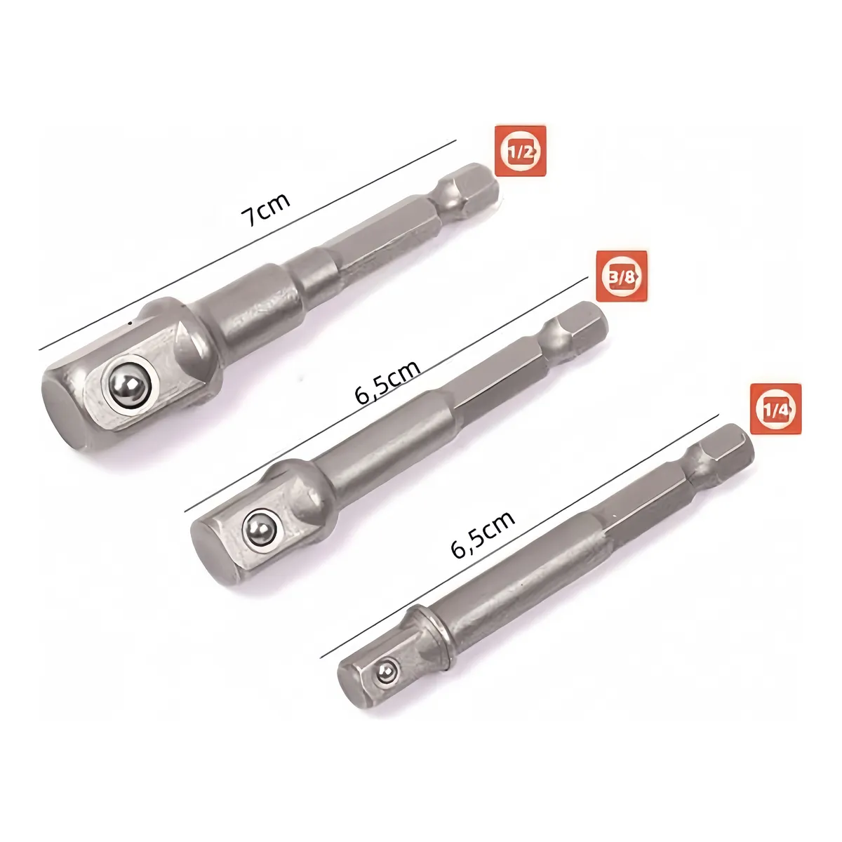 Set 16 Puntas Adaptadores Y Destornillador 1 4 1 2 3 8-2