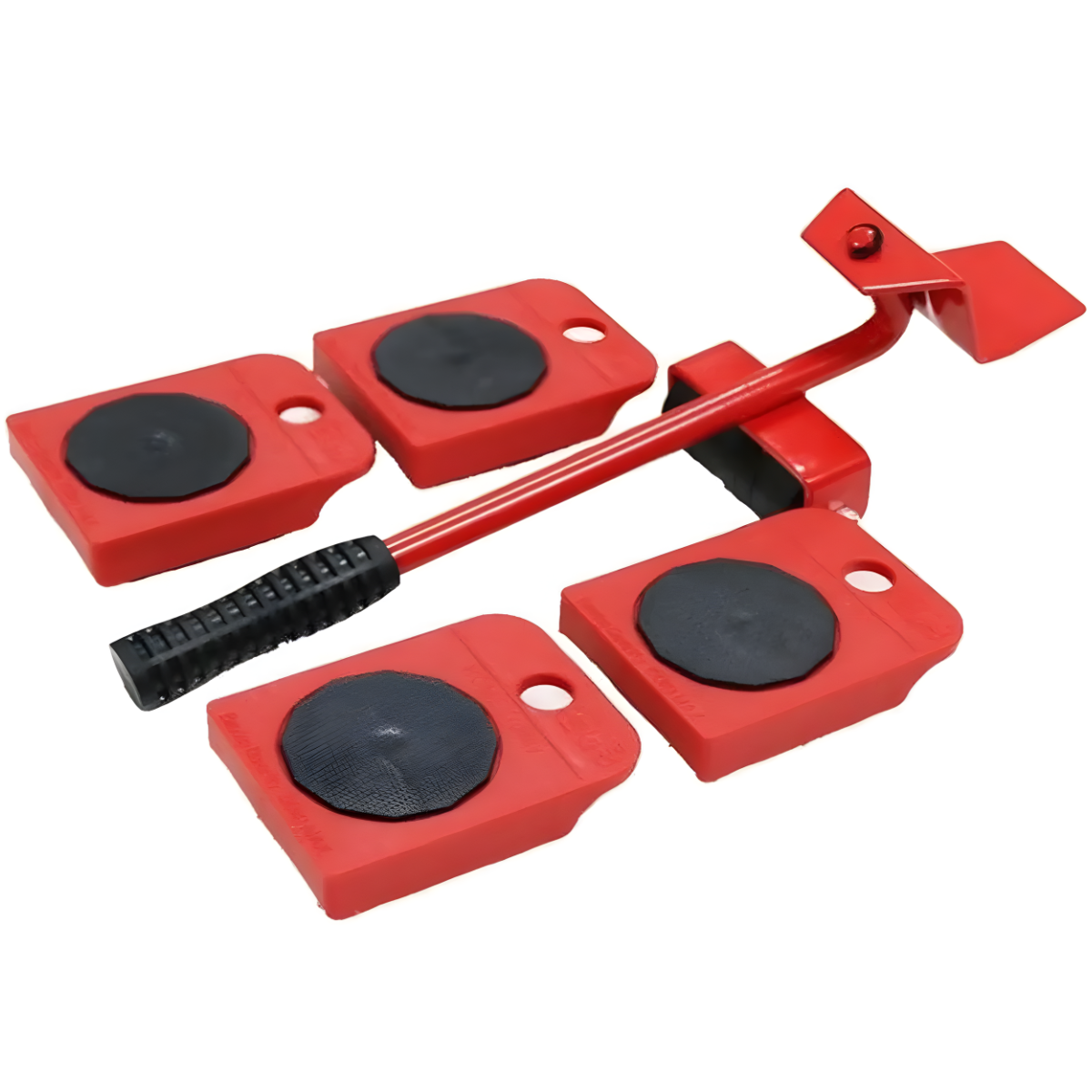 Set Elevador Y Mover Muebles Rodillos 5pzas Con Ruedas 150kg-2
