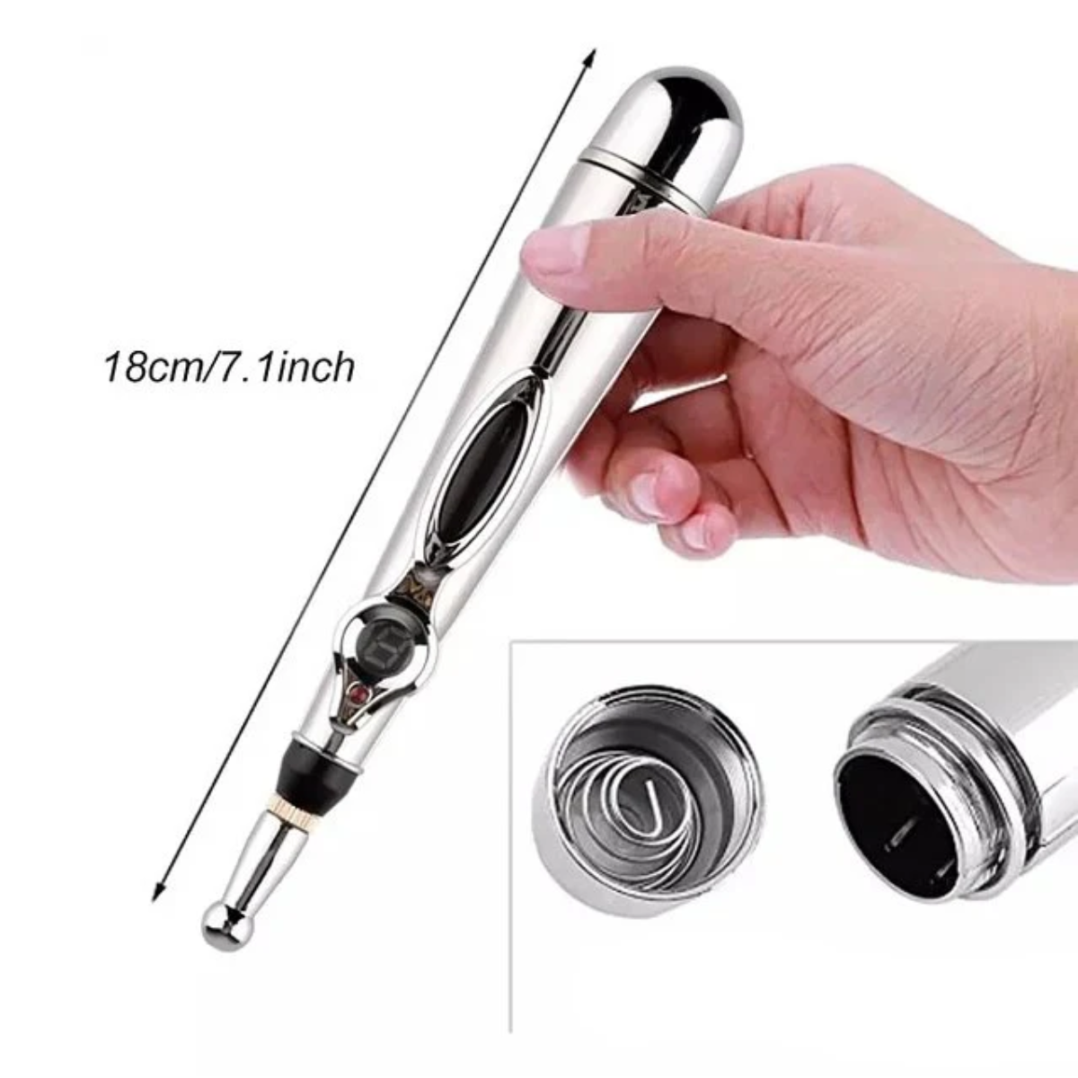 Lapiz Acupuntura Meridian Massage Pen Electrico 3 Cabezales-1