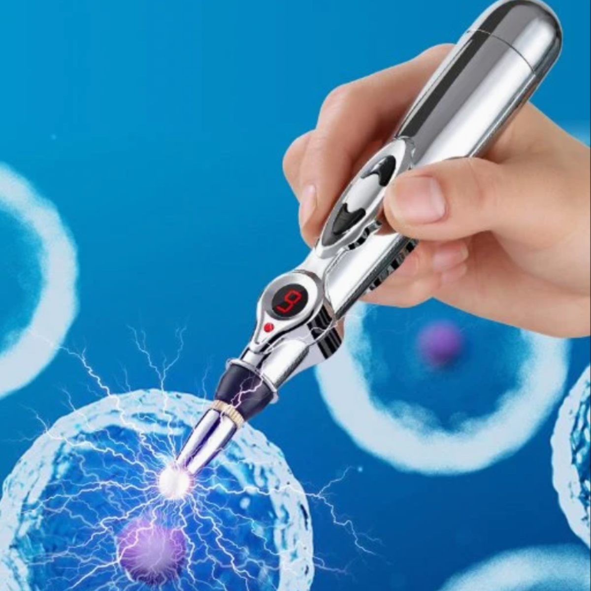 Lapiz Acupuntura Meridian Massage Pen Electrico 3 Cabezales-5