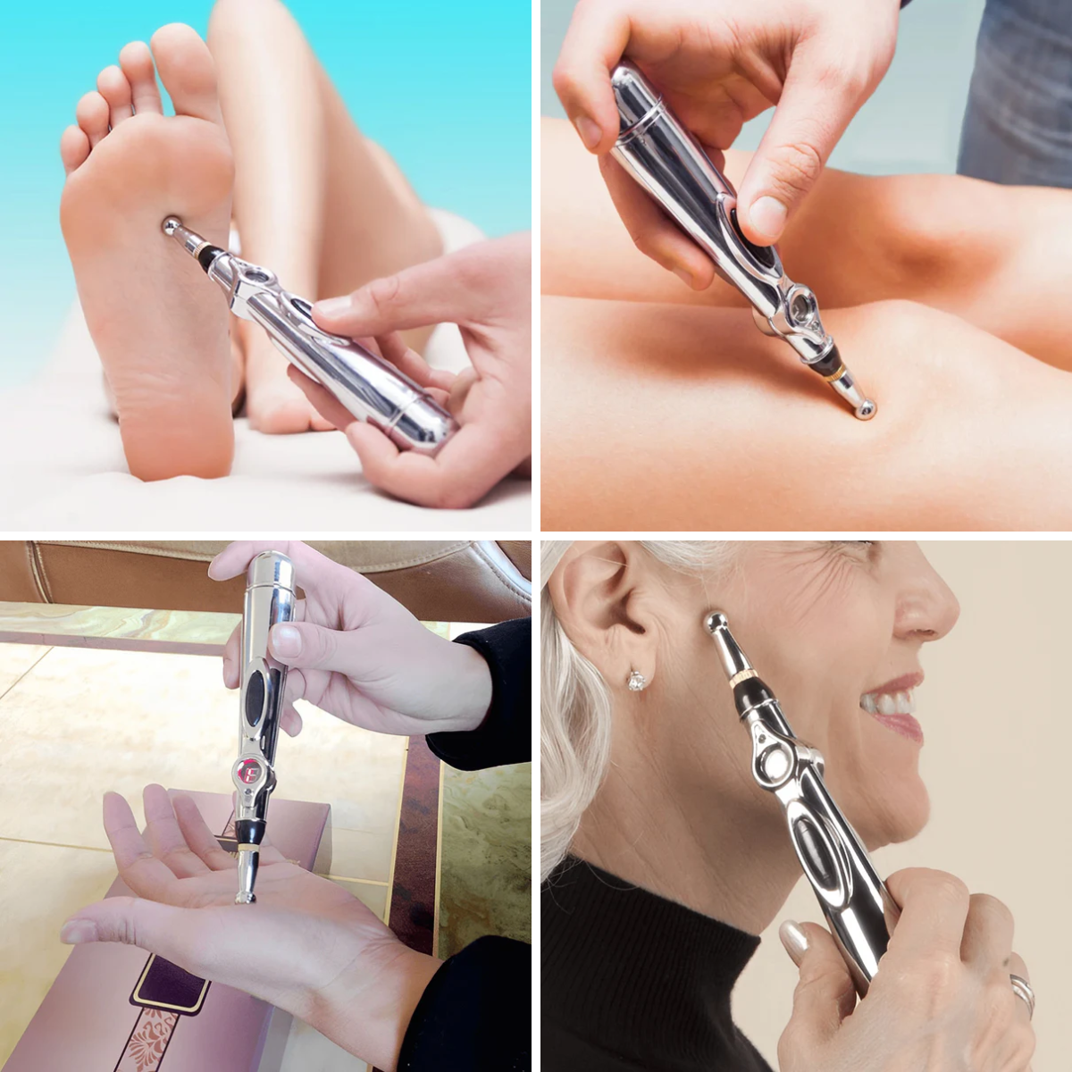 Lapiz Acupuntura Meridian Massage Pen Electrico 3 Cabezales-7