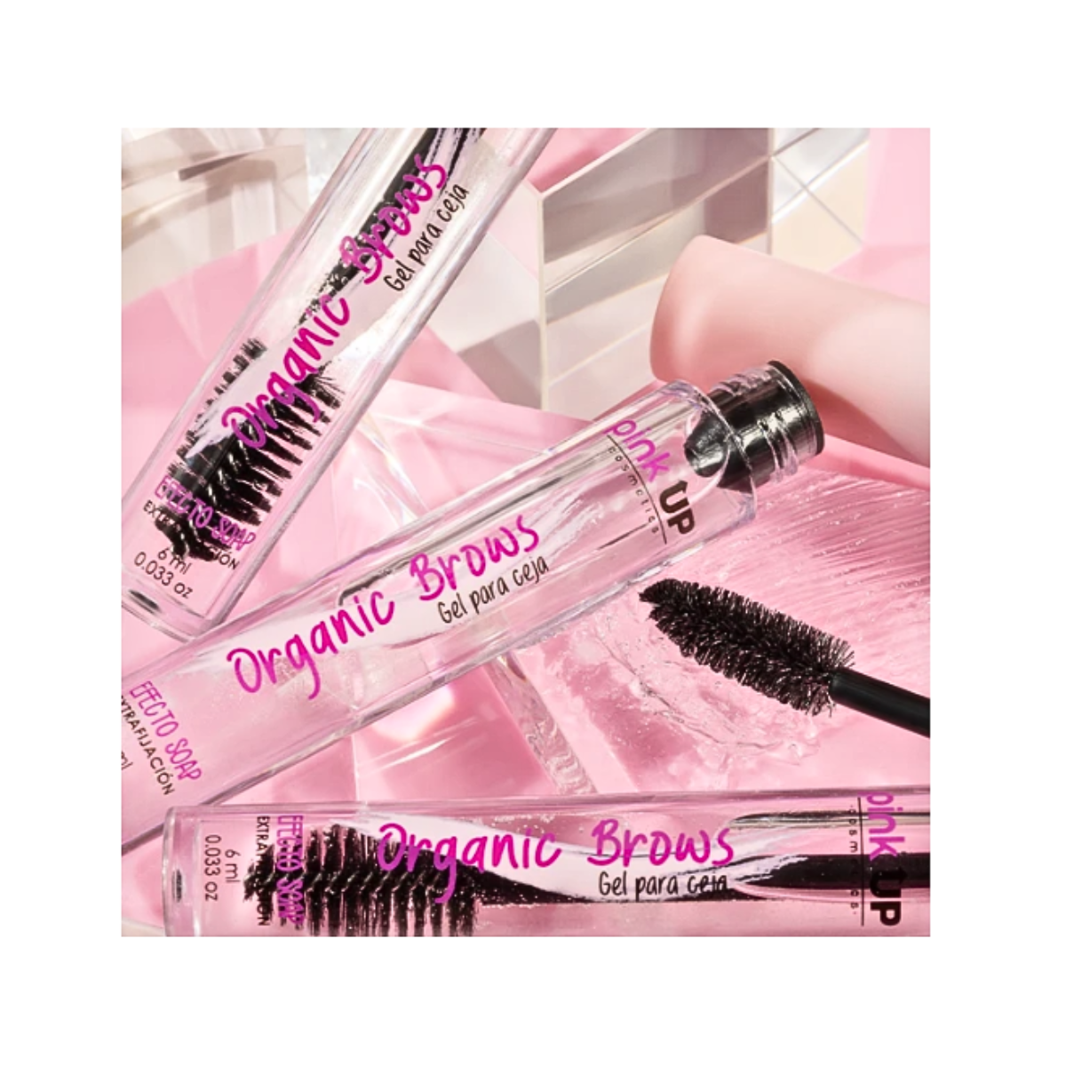 Gel Transparente Para Cejas Organic Brows Pink Up 6ml-4