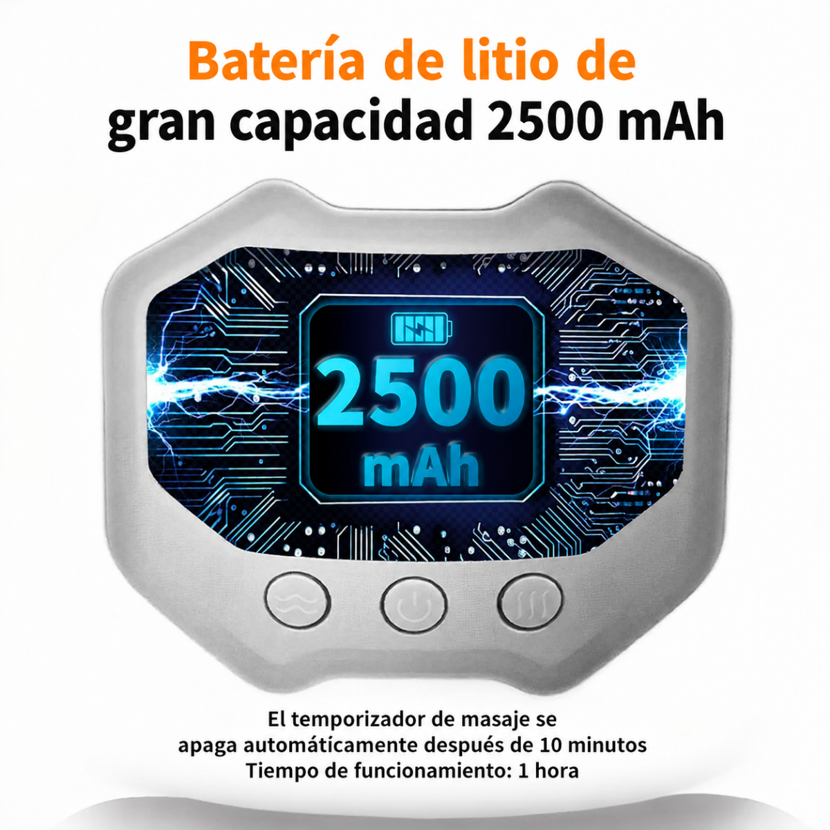 Masajeador Rodilla Recargable Portatil Calor Y Pantalla Led-3