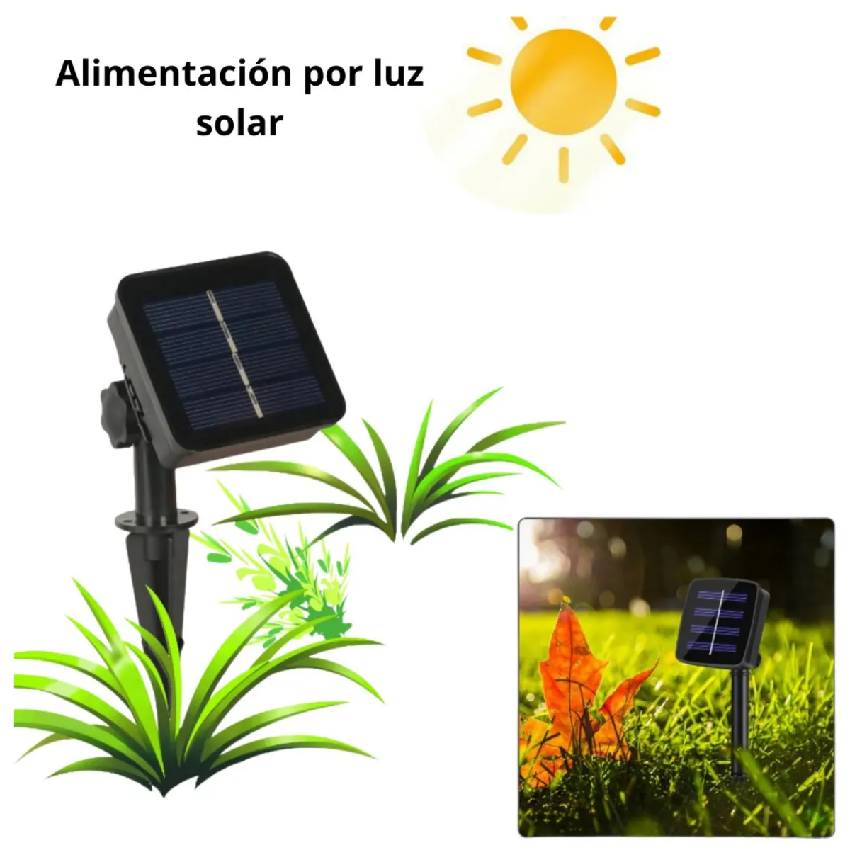 Luces Luz Hada Navidad Recarga Solar 20mts C lida-2