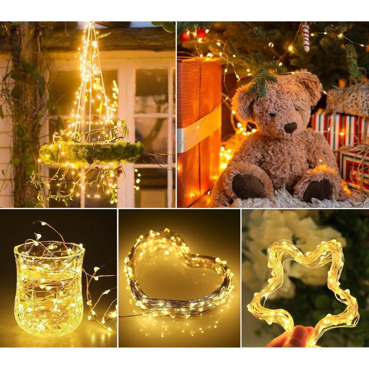 Luces Luz Hada Navidad Recarga Solar 20mts C lida-3