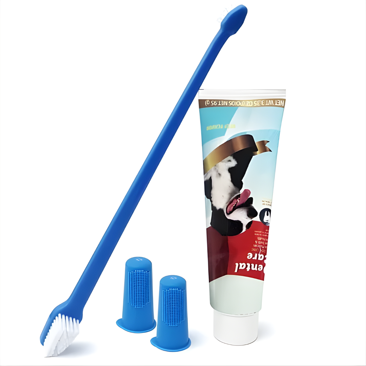 Kit Dental Para Mascotas Pasta De Dientes Y 3 Cepillos-2