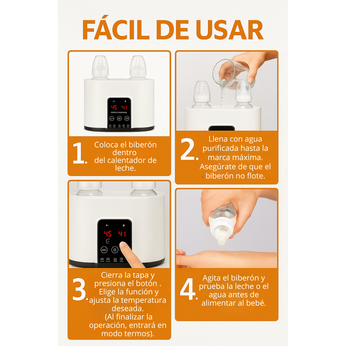 Calentador Esterilizador Mamaderas Cabida Doble Pantalla Led-3