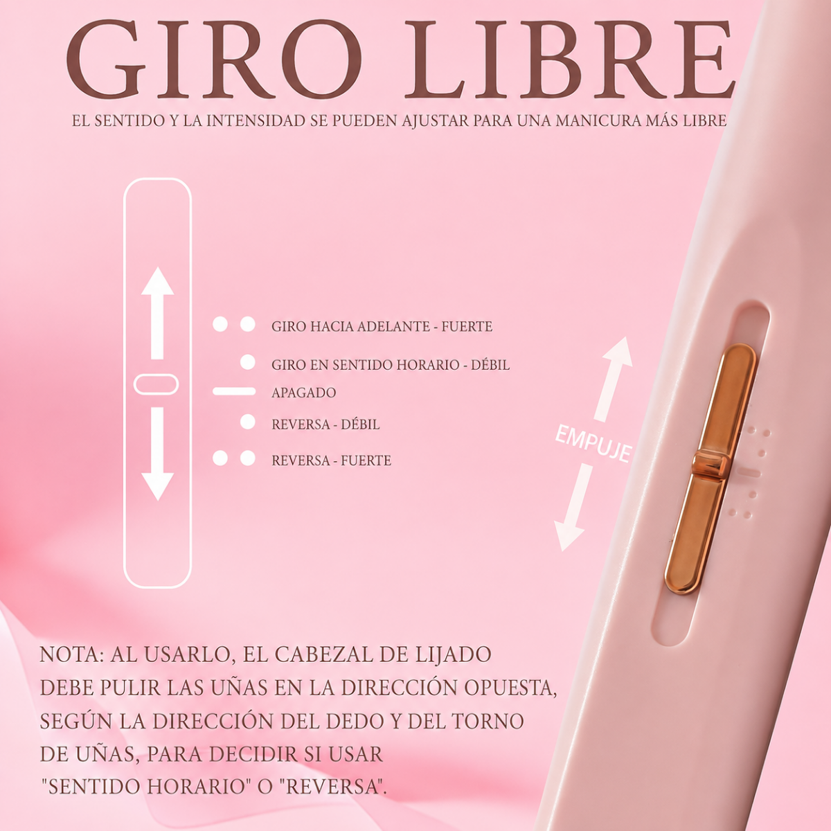 Torno Lima Electrica De Unas Profesional Recargable 5 En 1-5