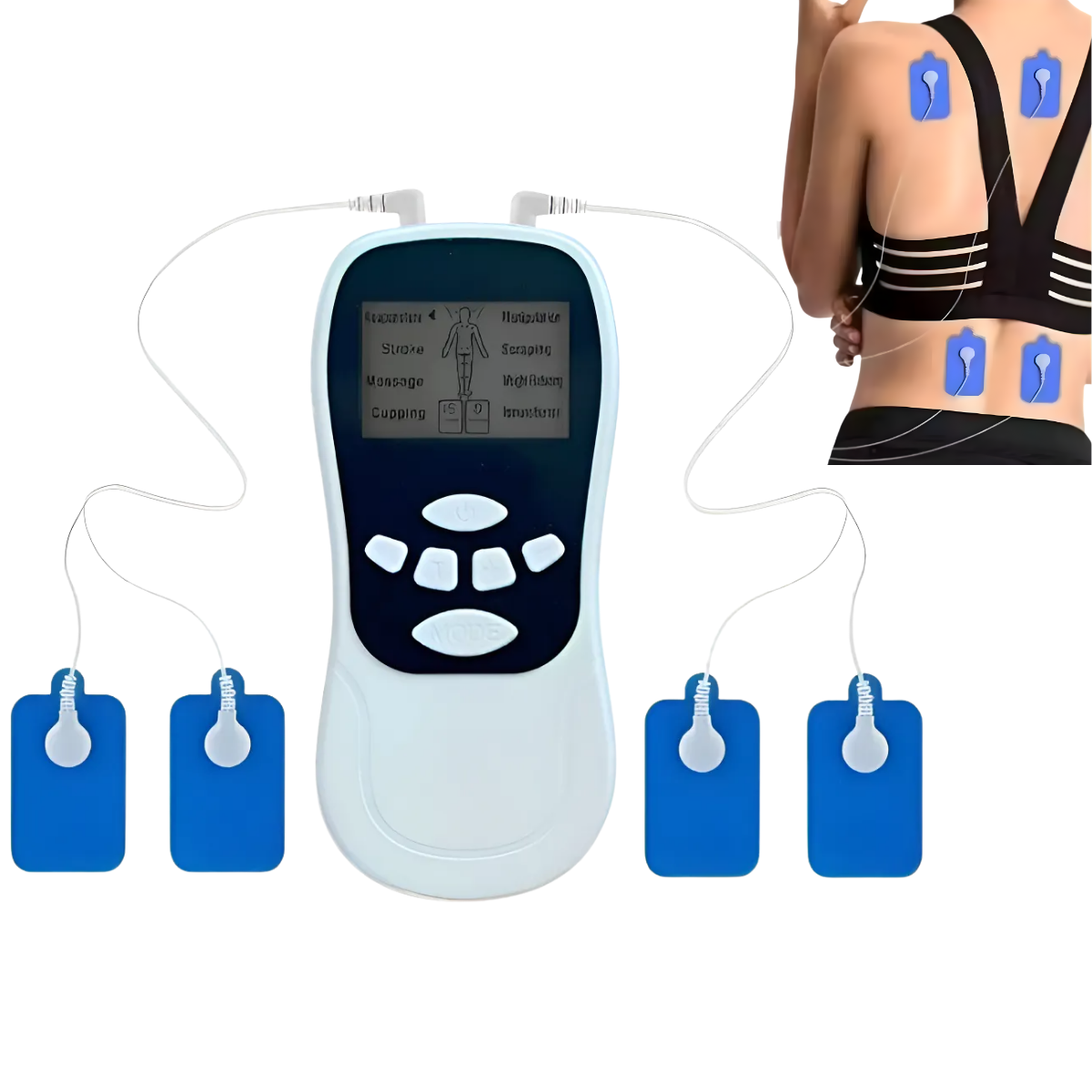 Masajeador Electrico De Pulsos Tens Portatil Multifuncional-0