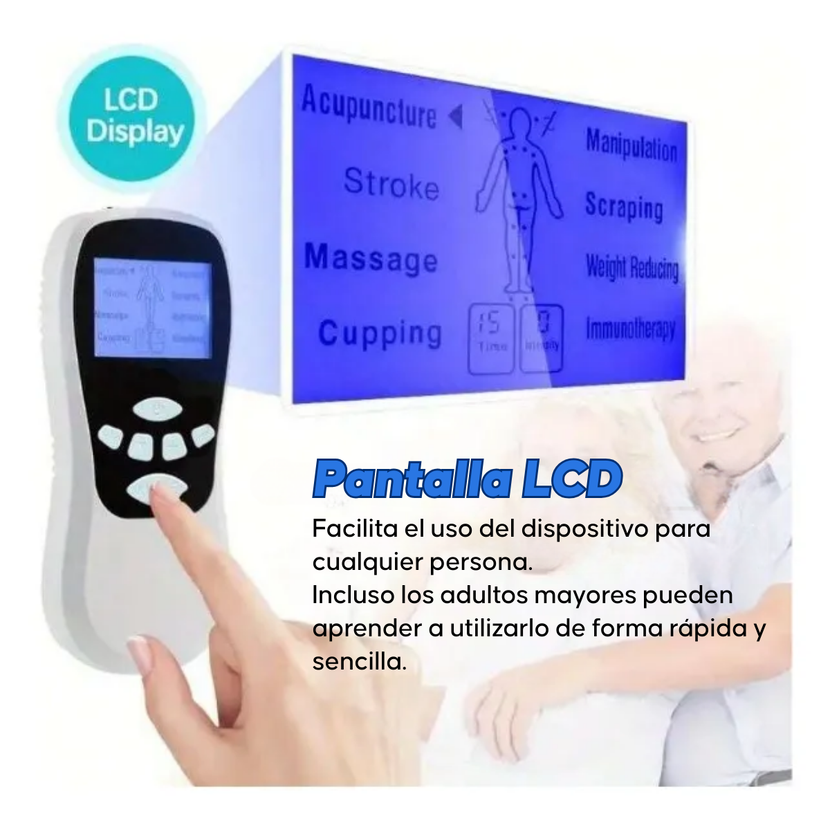 Masajeador Electrico De Pulsos Tens Portatil Multifuncional-3