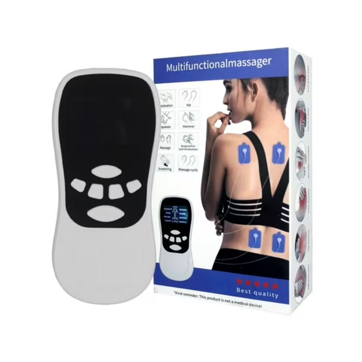 Masajeador Electrico De Pulsos Tens Portatil Multifuncional-7