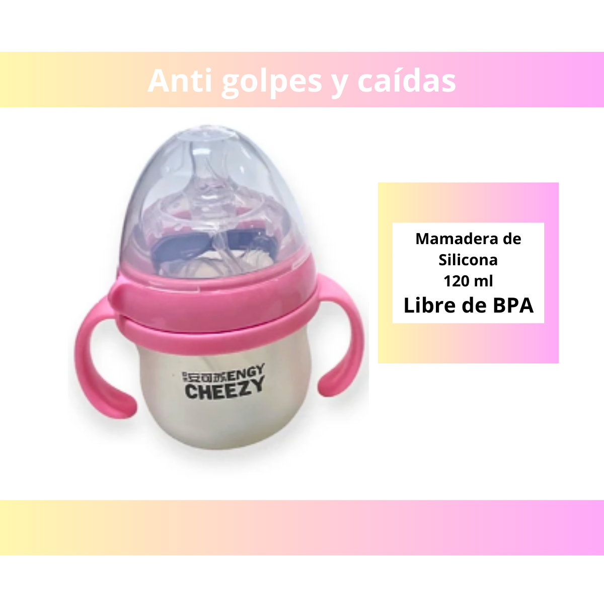 Mamadera De Silicona Para Bebes 120ml Anti-golpes-2