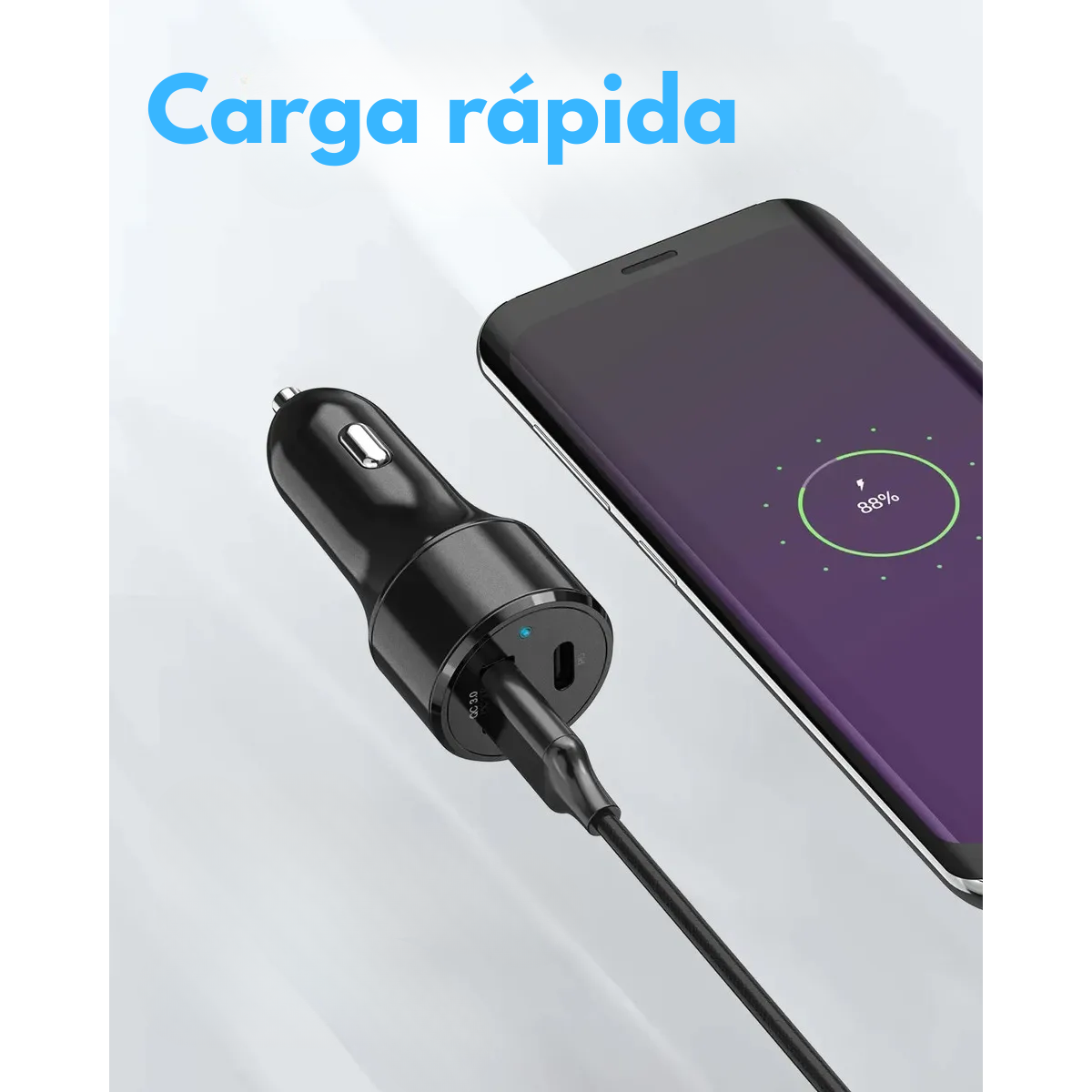 Adaptador Cargador Para Auto Doble Carga Rápida Usb-c 20w-5