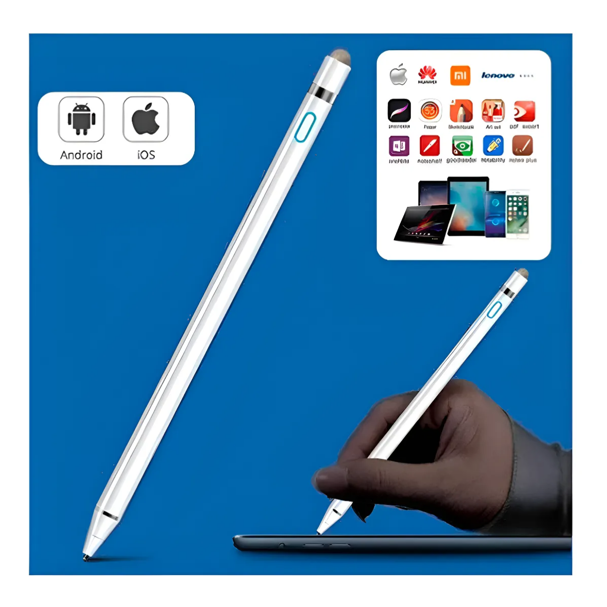 Lapiz Stylus Magnetico 3 En 1 Tablet Celular iPad Dibujo-3