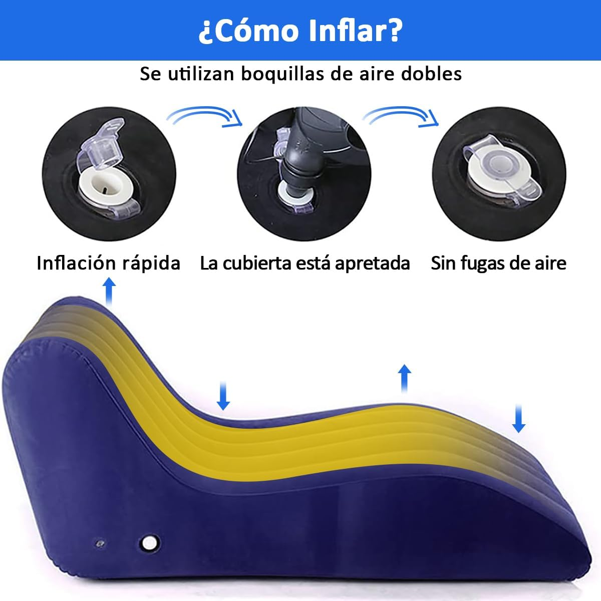Sillon Sofa Inflable Lounge Ergonomico Flocado Terciopelo-4