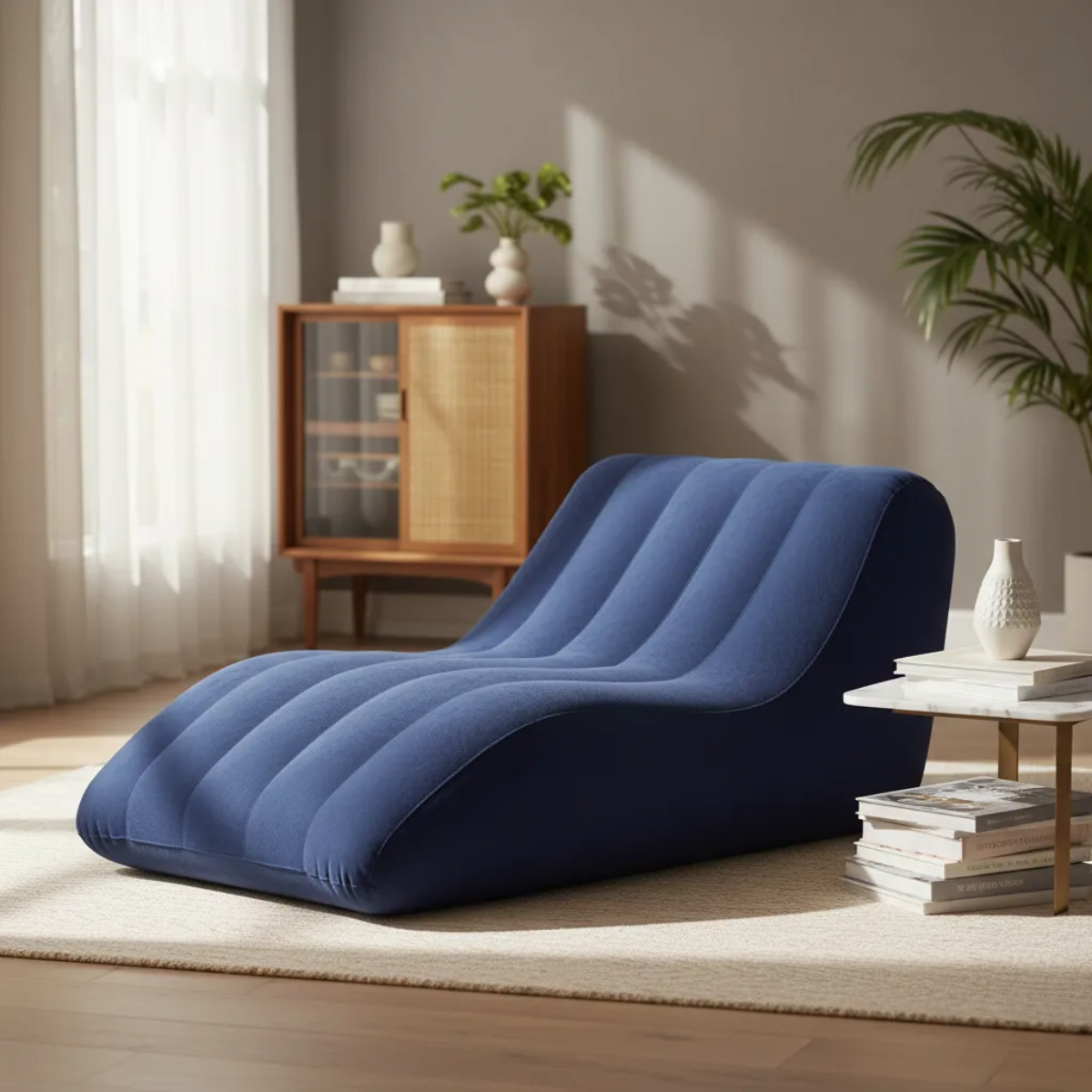 Sillon Sofa Inflable Lounge Ergonomico Flocado Terciopelo-7
