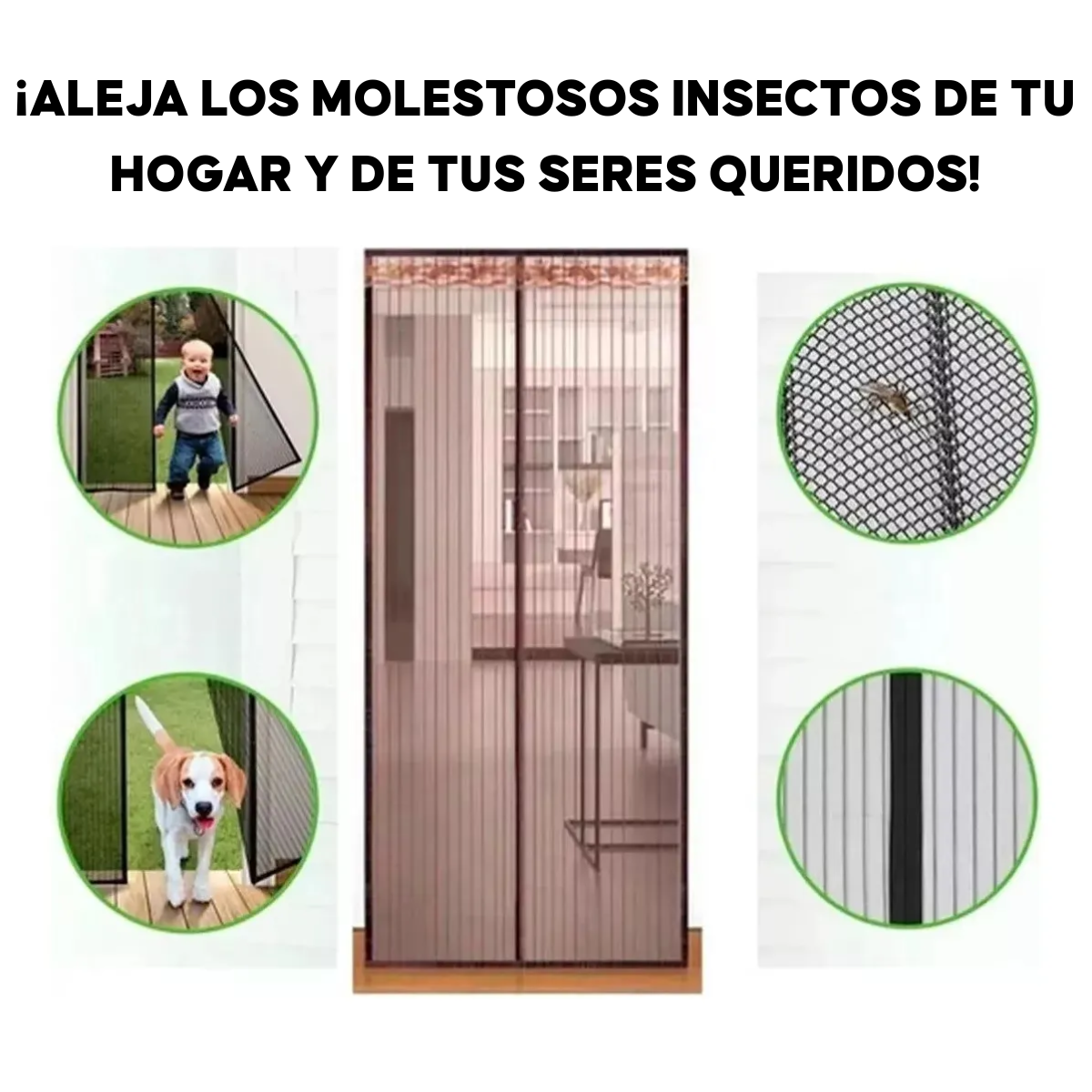 Malla Mosquitera Magnetica Para Puertas 200x210cm Magic Mesh-5