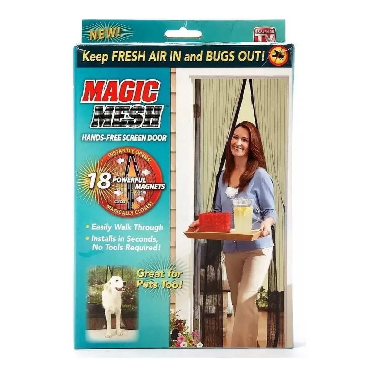 Malla Mosquitera Magnetica Para Puertas 200x210cm Magic Mesh-9