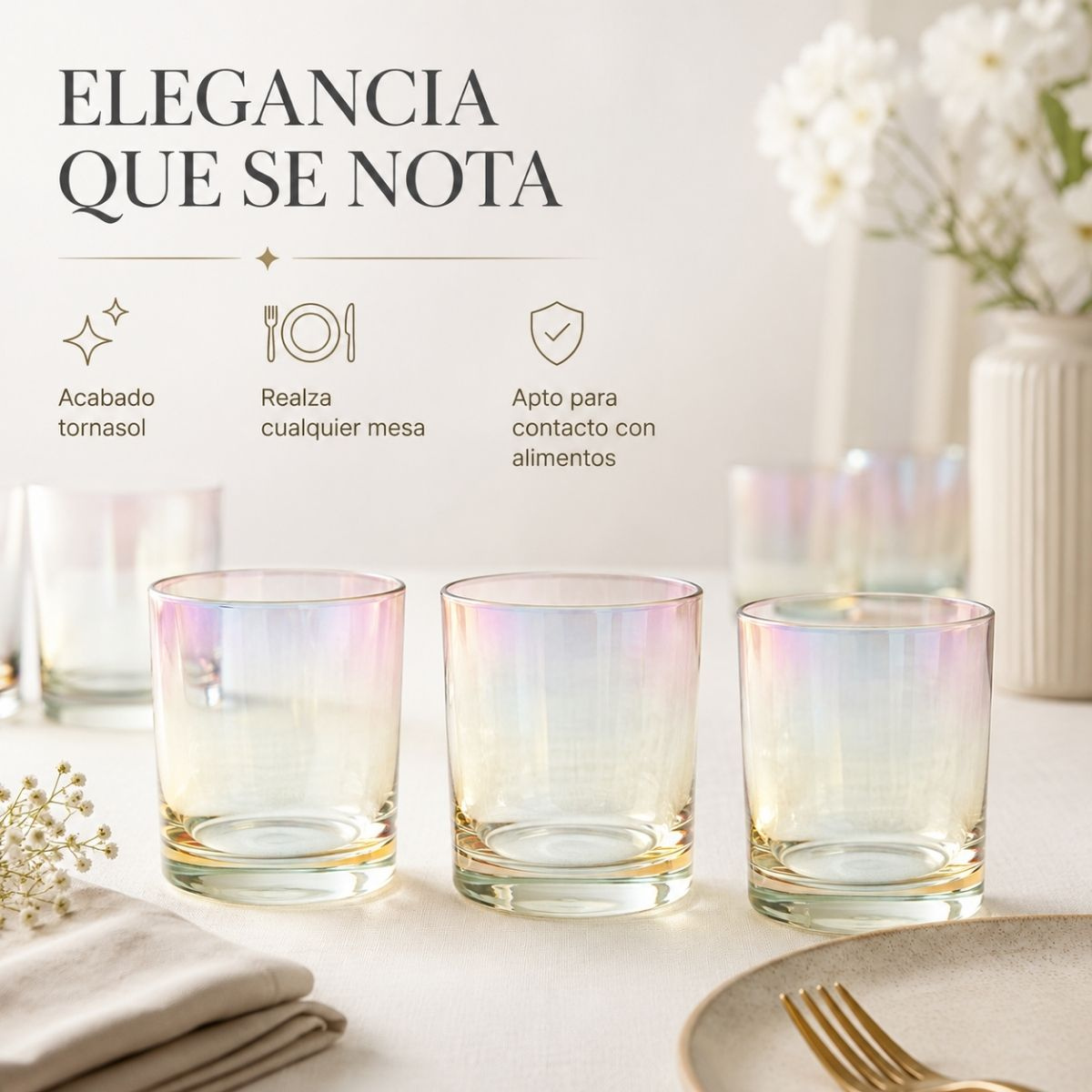 Pack 6 Vasos Whisky Tragos Cortos Vidrio Tornasol 280ml-3