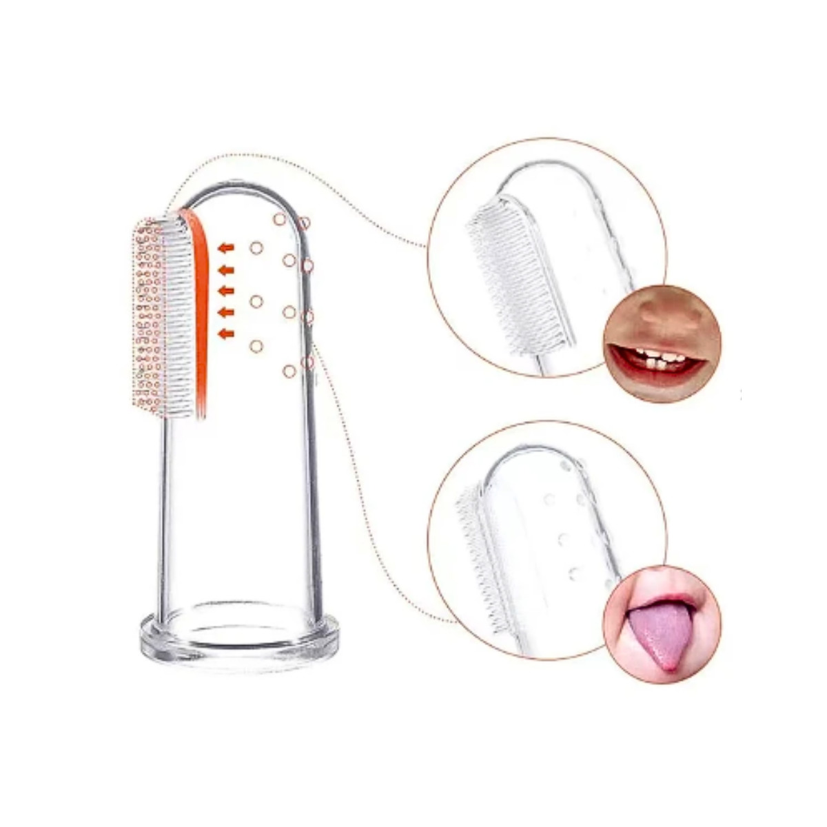 Cepillo Dedal De Dientes Bebés + Cajita De Almacenamiento-5