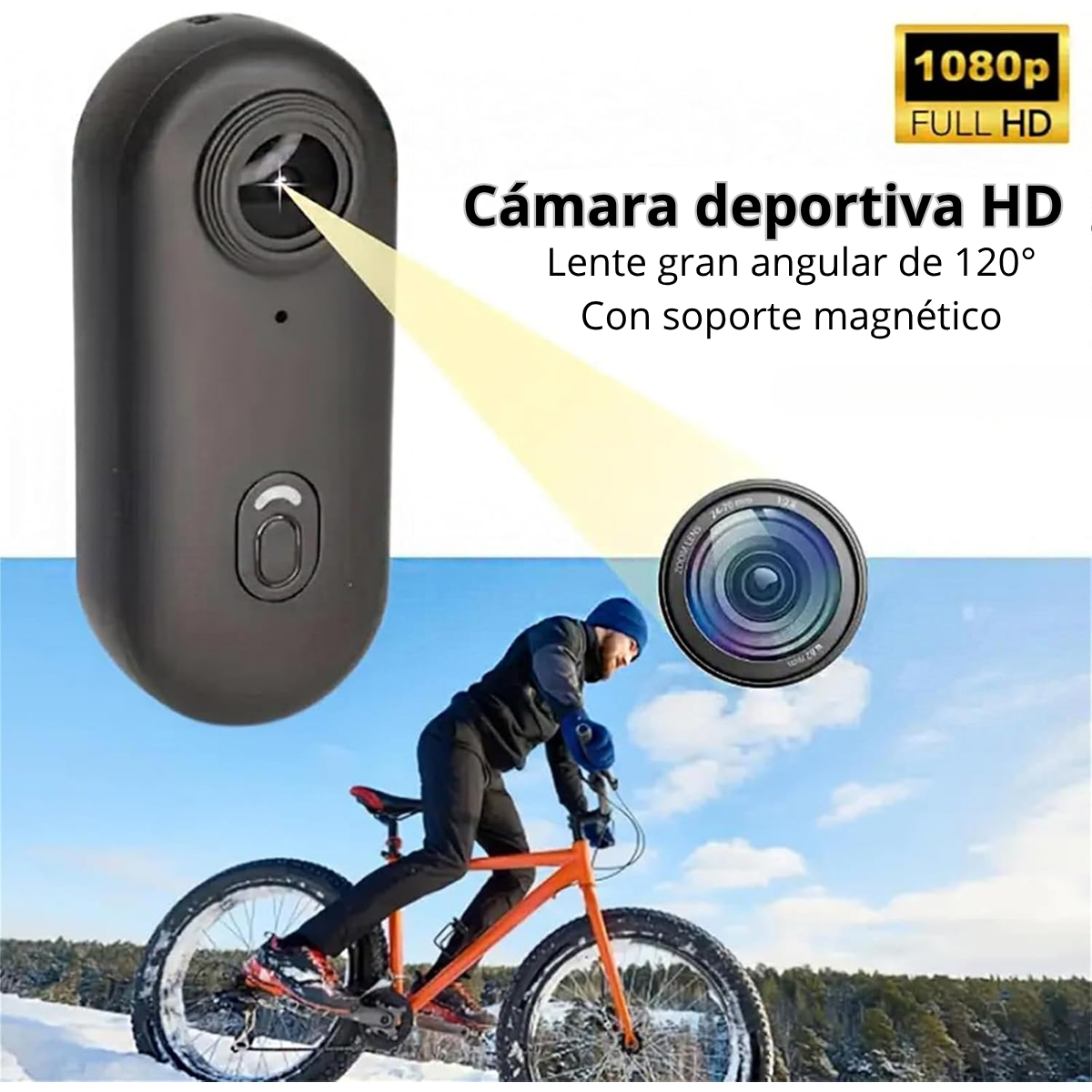 Mini Camara Deportiva Wifi 1080p Magnetica H 264-3