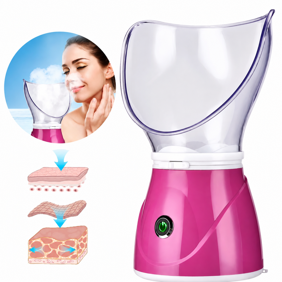 Vaporizador Facial Ozono Limpieza Profunda Hidratante Spa-5