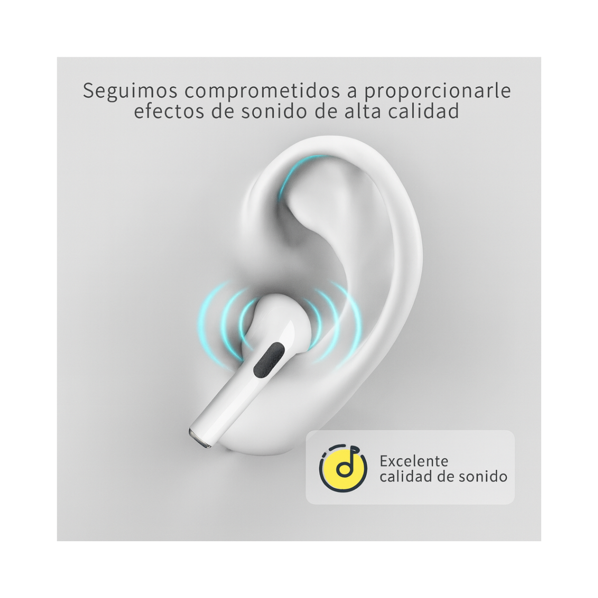 Audífonos Auriculares Inalámbrico Para iPhone Android Blanco-3