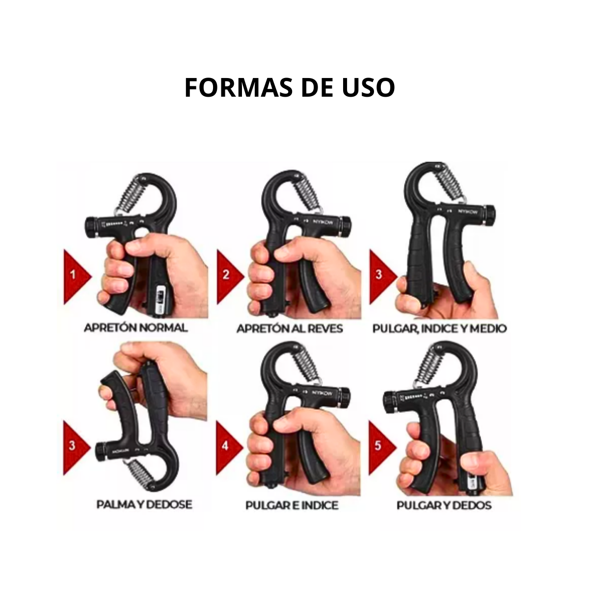 Hand Grip Ejercicio Ejercitador De Manos Ajustable 5 A 60 Kg-3
