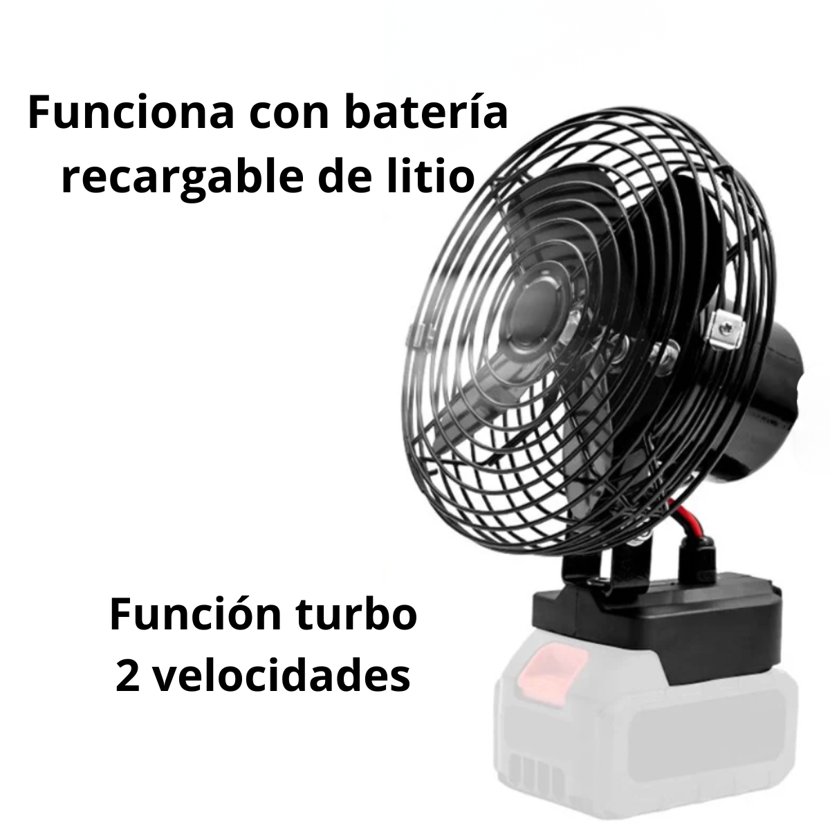 Ventilador Portátil Pila Recargable Hogar Escritorio Camping-5