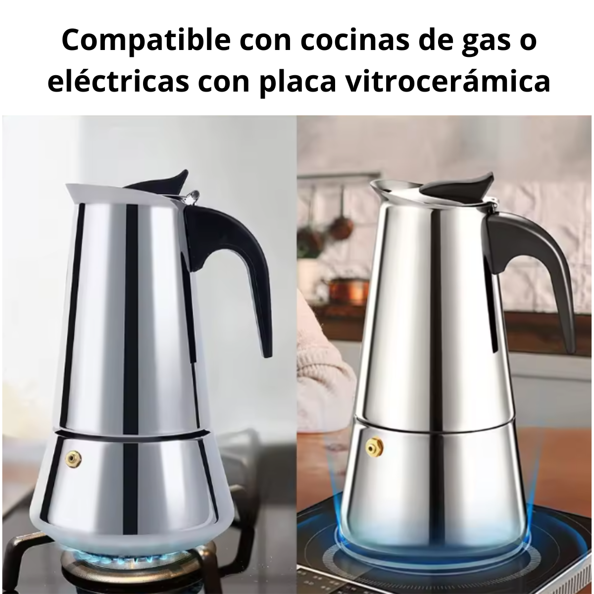 Cafetera Italiana Acero Inoxidable Café Expresso 15 Oz-5