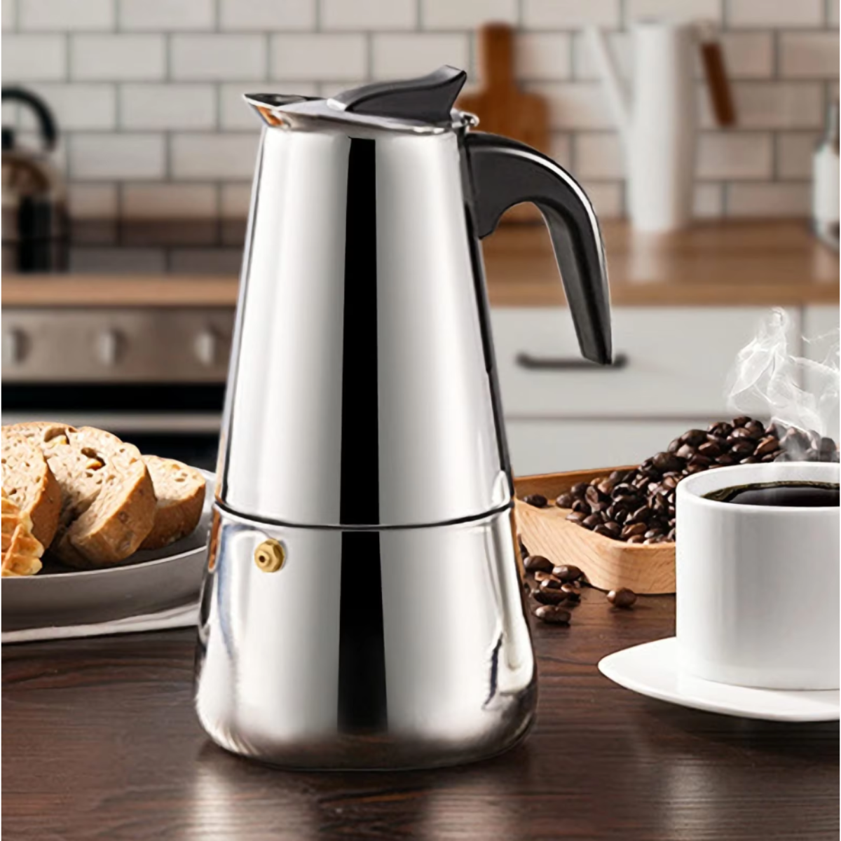 Cafetera Italiana Acero Inoxidable Café Expresso 15 Oz-6