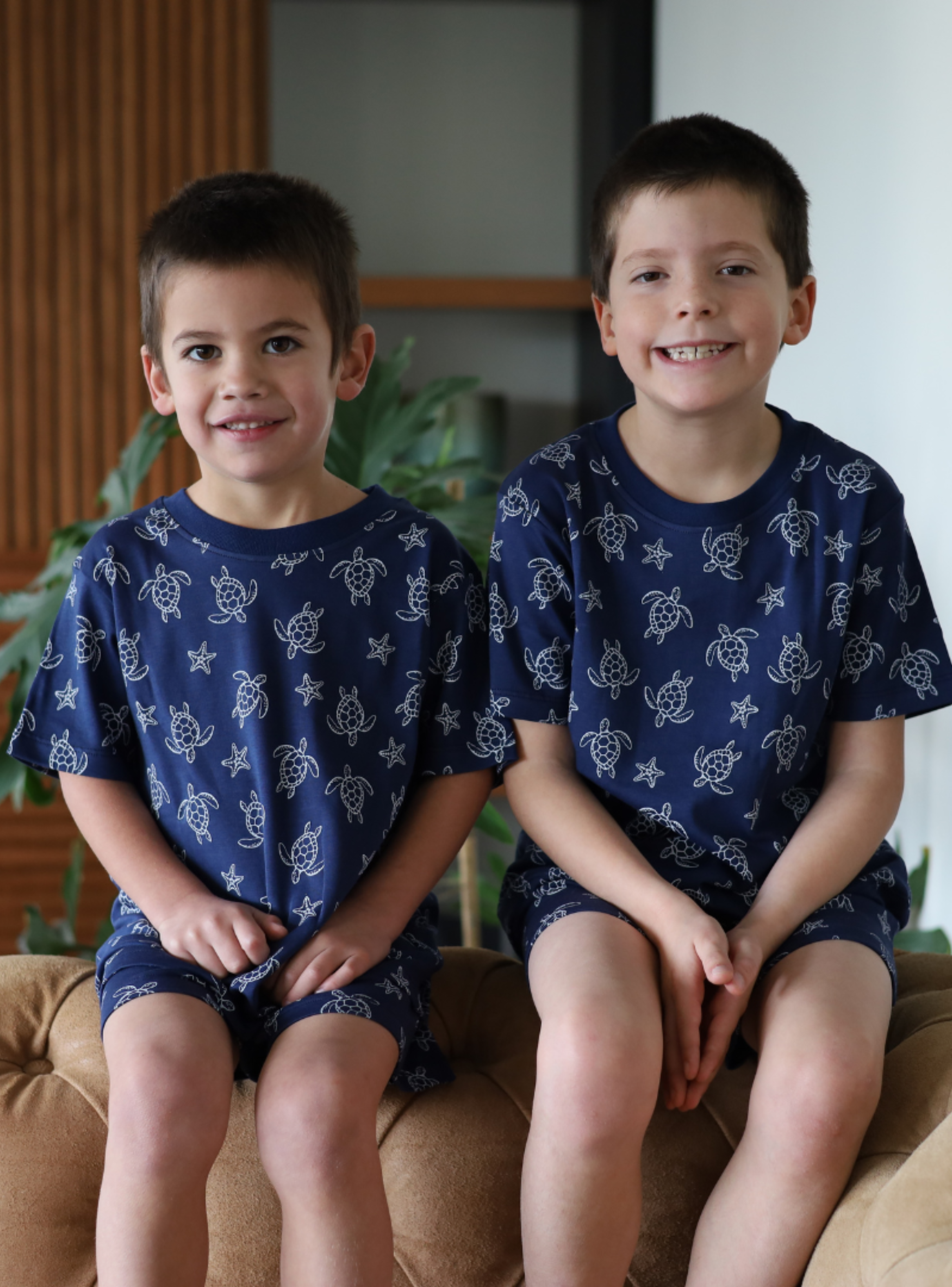 Pijama corto niño de tortugas-1
